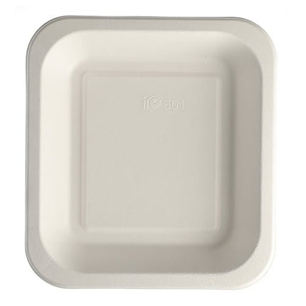 PAPSTAR 50 Siegelschalen, Zuckerrohr 4,2 cm x 24,5 cm x 26,5 cm weiss