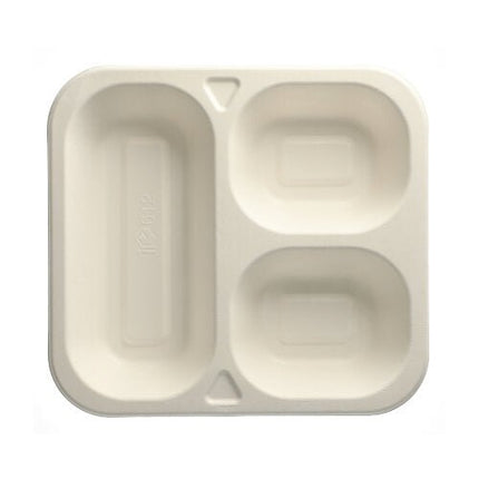 PAPSTAR 50 Siegelschalen, Zuckerrohr 4,2 cm x 24,5 cm x 26,5 cm weiss