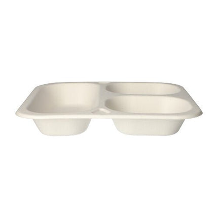 PAPSTAR 50 Siegelschalen, Zuckerrohr 4,2 cm x 24,5 cm x 26,5 cm weiss