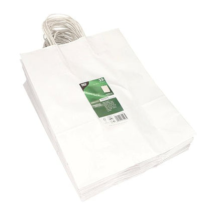 PAPSTAR 25 Tragetaschen, Papier mit gedrehtem Tragegriff