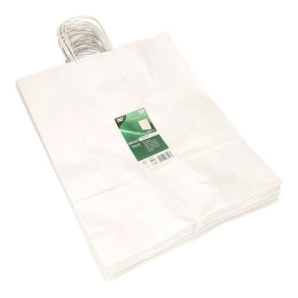 PAPSTAR 25 Tragetaschen, Papier mit gedrehtem Tragegriff