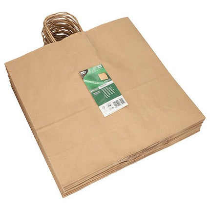 PAPSTAR 25 Tragetaschen, Papier mit gedrehtem Tragegriff