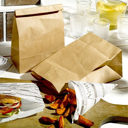 PAPSTAR 250 Blockbodenbeutel, Kraftpapier braun