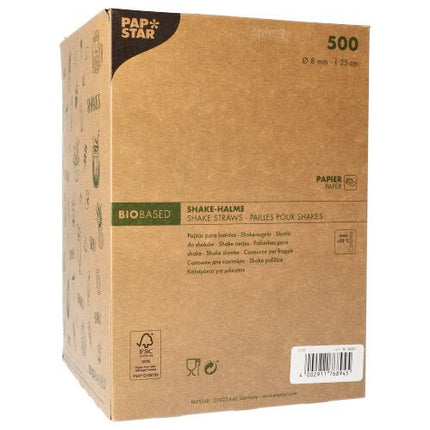 PAPSTAR 500 Shake-Halme Papier Ø 8 mm · 25 cm