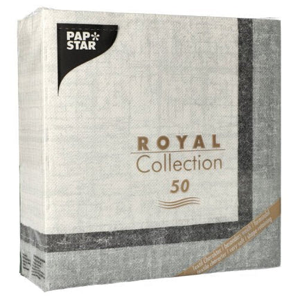 PAPSTAR 50 Servietten "ROYAL Collection" 1/4-Falz 40 x 40 cm Design