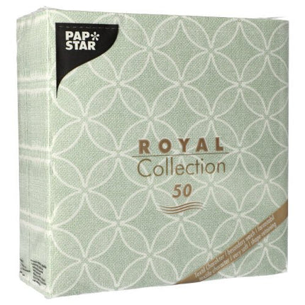 PAPSTAR 50 Servietten "ROYAL Collection" 1/4-Falz 40 x 40 cm grün