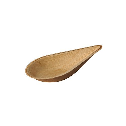PAPSTAR Fingerfood-Löffel aus Palmblatt, 12 cm, "Asia" Design | Schrumpffolie (25 Stück)