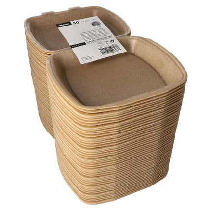 Starpak 50 Menüboxen mit Klappdeckel, XPP 7 cm x 20,5 cm x 24 cm beige
