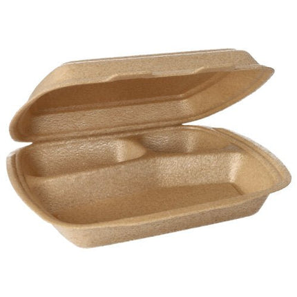 Starpak 50 Menüboxen mit Klappdeckel, XPP 7 cm x 20,5 cm x 24 cm beige