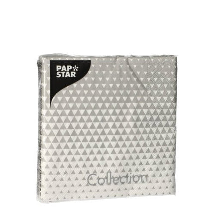 PAPSTAR 20 Servietten, 25 cm x 25 cm 3-lagig 1/4-Falz