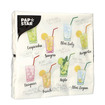 PAPSTAR 20 Servietten, 33 cm x 33 cm 3-lagig 1/4-Falz Design Set 5