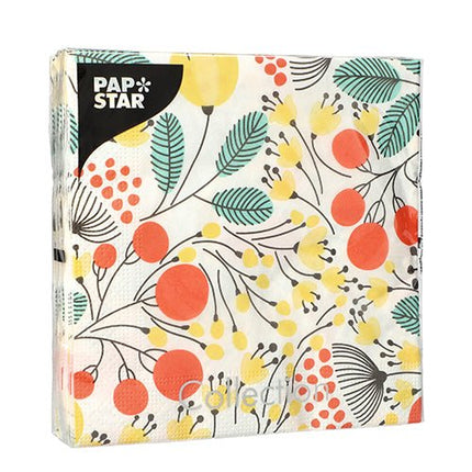 PAPSTAR 20 Servietten, 33 cm x 33 cm 3-lagig 1/4-Falz Design Set 1