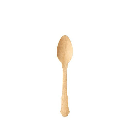 PAPSTAR Kaffeelöffel Holz "pure" 12 cm, Vintage-Design | Beutel (6 Stück)