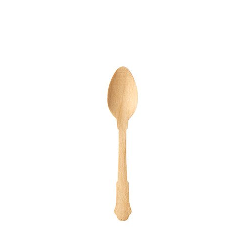 PAPSTAR Kaffeelöffel Holz "pure" 12 cm, Vintage-Design | Beutel (6 Stück)