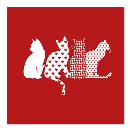 PAPSTAR 20 Servietten, 33 cm x 33 cm 3-lagig 1/4-Falz rot