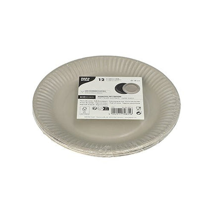 PAPSTAR 12 Teller, Pappe rund Ø 18 cm farbig sortiert
