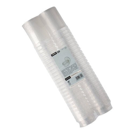 Starpak 50 Feinkostbecher, PP transparent mit Originalitätsverschluss rund