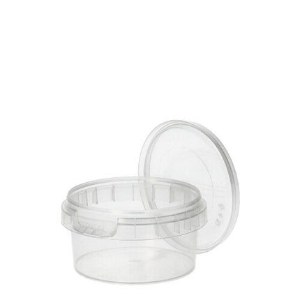 Starpak 50 Feinkostbecher, PP transparent mit Originalitätsverschluss rund