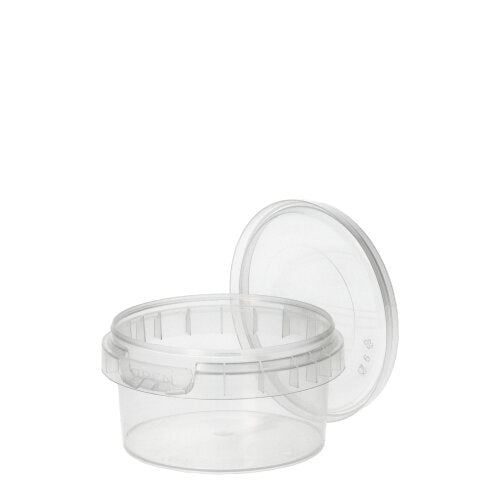 Starpak 50 Feinkostbecher, PP transparent mit Originalitätsverschluss rund