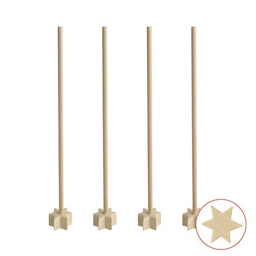PAPSTAR 50 Cocktail-Stampfer, Holz "pure" 17 cm natur