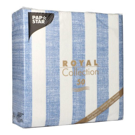 PAPSTAR 50 Servietten "ROYAL Collection" 1/4-Falz 40 x 40 cm blau