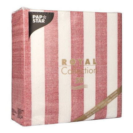 PAPSTAR 50 Servietten "ROYAL Collection" 1/4-Falz 40 x 40 cm bordeaux