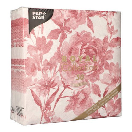 PAPSTAR 50 Servietten "ROYAL Collection" 1/4-Falz 40 x 40 cm bordeaux