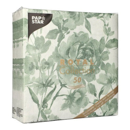 PAPSTAR 50 Servietten "ROYAL Collection" 1/4-Falz 40 x 40 cm grün