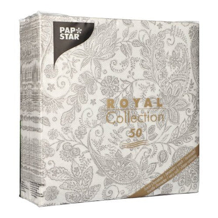 PAPSTAR 50 Servietten "ROYAL Collection" 1/4-Falz 40 x 40 cm grau