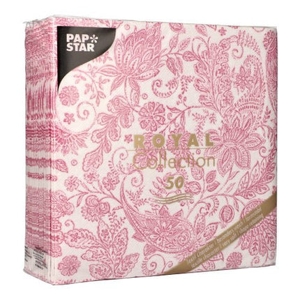 PAPSTAR 50 Servietten "ROYAL Collection" 1/4-Falz 40 x 40 cm fuchsia