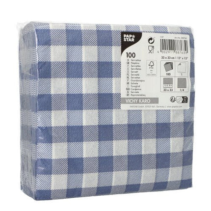 PAPSTAR 100 Servietten, 1-lagig 1/4-Falz 33 cm x 33 cm