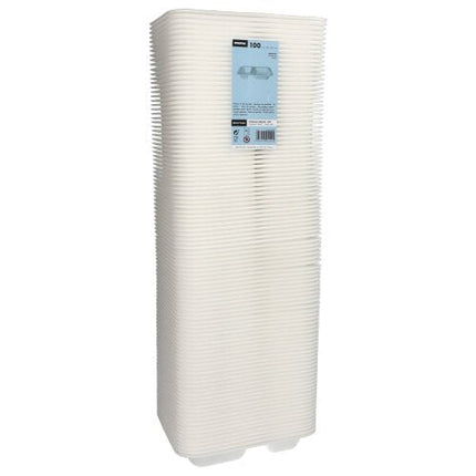 Starpak 100 Siegelschalen, XPS 2-geteilt weiss laminiert