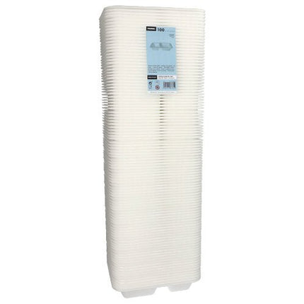 Starpak 100 Siegelschalen, XPS 2-geteilt weiss laminiert