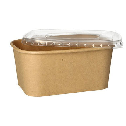 PAPSTAR 25 Verpackungsbecher, Pappe rechteckig braun
