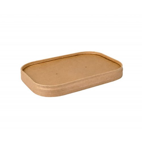 PAPSTAR Deckel für Verpackungsbecher, rechteckig, braun, 2x17,3x12,3 cm | Folie (25 Stück)