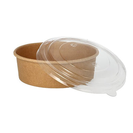 Starpak 50 Salatschalen, Pappe mit PE-Beschichtung rund braun