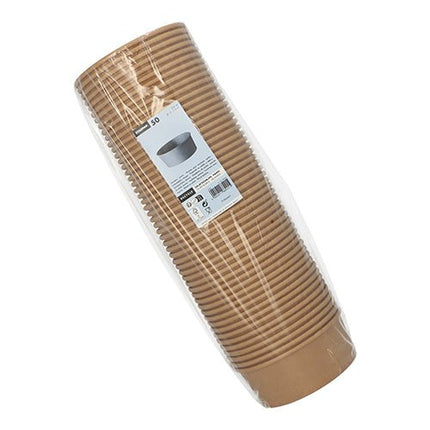 Starpak 50 Salatschalen, Pappe mit PE-Beschichtung rund braun