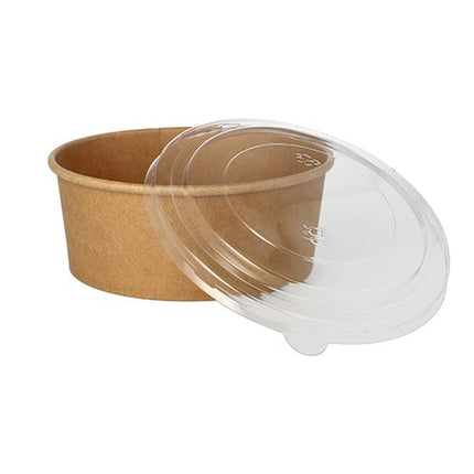 Starpak 50 Salatschalen, Pappe mit PE-Beschichtung rund braun