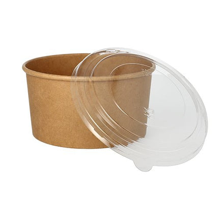 Starpak 50 Salatschalen, Pappe mit PE-Beschichtung rund braun