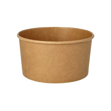 Starpak 50 Salatschalen, Pappe mit PE-Beschichtung rund braun