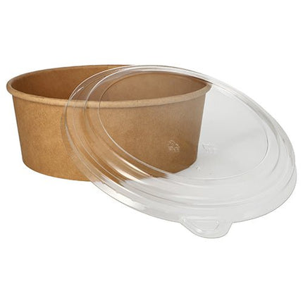 Starpak 50 Salatschalen, Pappe mit PE-Beschichtung rund braun