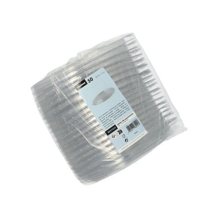 Starpak 50 Deckel für Salatschalen, rund klar 2 cm Höhe PET