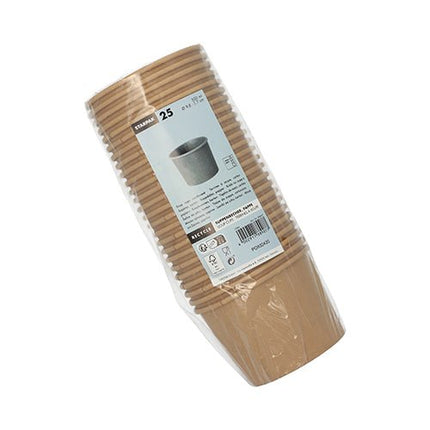 Starpak 25 Suppenbecher, Pappe rund 350 ml Ø 9,8 cm · 7 cm braun | Packung (25 Stück)