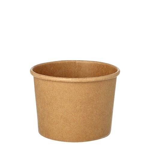Starpak 25 Suppenbecher, Pappe rund 350 ml Ø 9,8 cm · 7 cm braun | Packung (25 Stück)