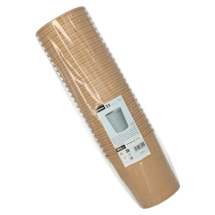 Starpak 25 Suppenbecher, Pappe rund Ø 11,5 cm braun