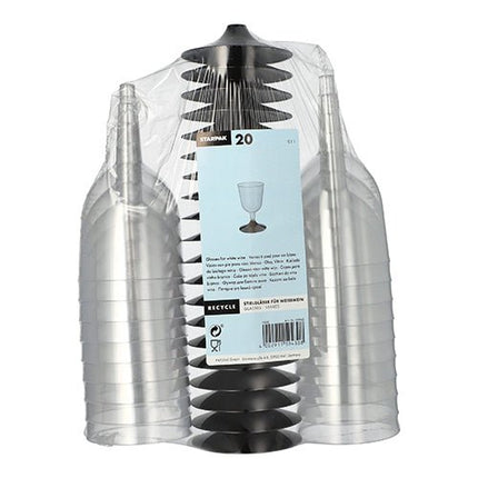 Starpak 20 Stiel-Gläser für Weisswein, PS glasklar