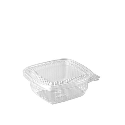 Starpak 100 Verpackungsbecher mit Klappdeckeln, PP rechteckig, transparent