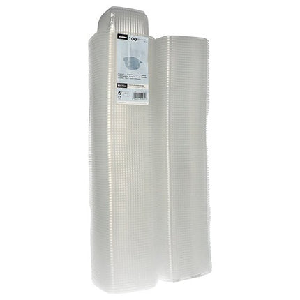 Starpak 100 Verpackungsbecher mit Klappdeckeln, PP rechteckig, transparent