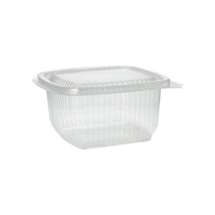Starpak 100 Verpackungsbecher mit Klappdeckeln, PP rechteckig, transparent