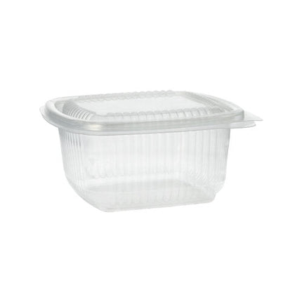 Starpak 100 Verpackungsbecher mit Klappdeckeln, PP rechteckig, transparent